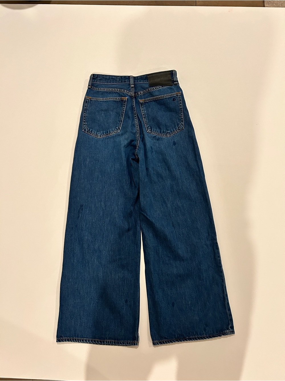 rag & bone Dark Blue Wide-Leg Jeans - Picture 2 of 6